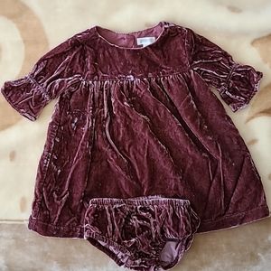 Gymboree crinkle velvet baby dress 12 to 18 month